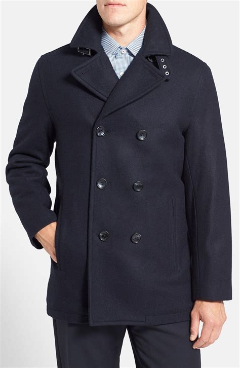 michael kors mens double breasted peacoat|Michael Kors Men's Classic Fit Double.